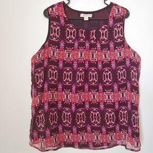 🔥 Coldwater Creek sleeveless blouse size 16
